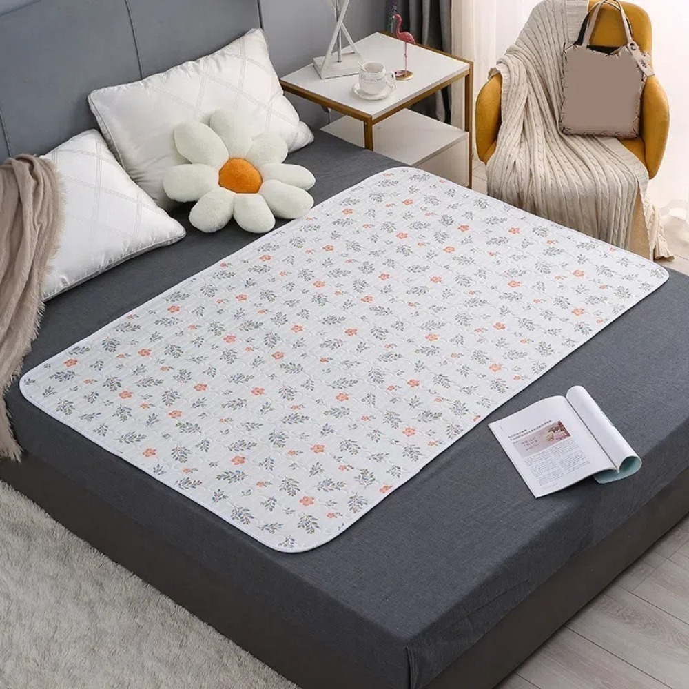 Mattress Protector Waterproof - Zachte waterdichte baby-urinemat wasbaar bloemenpatroon beddengoed