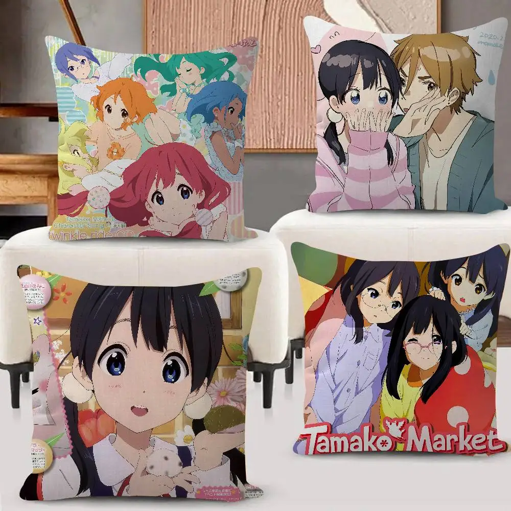 Home Textiles Market - Animatie T-Tamako Market kussensloop van pluche