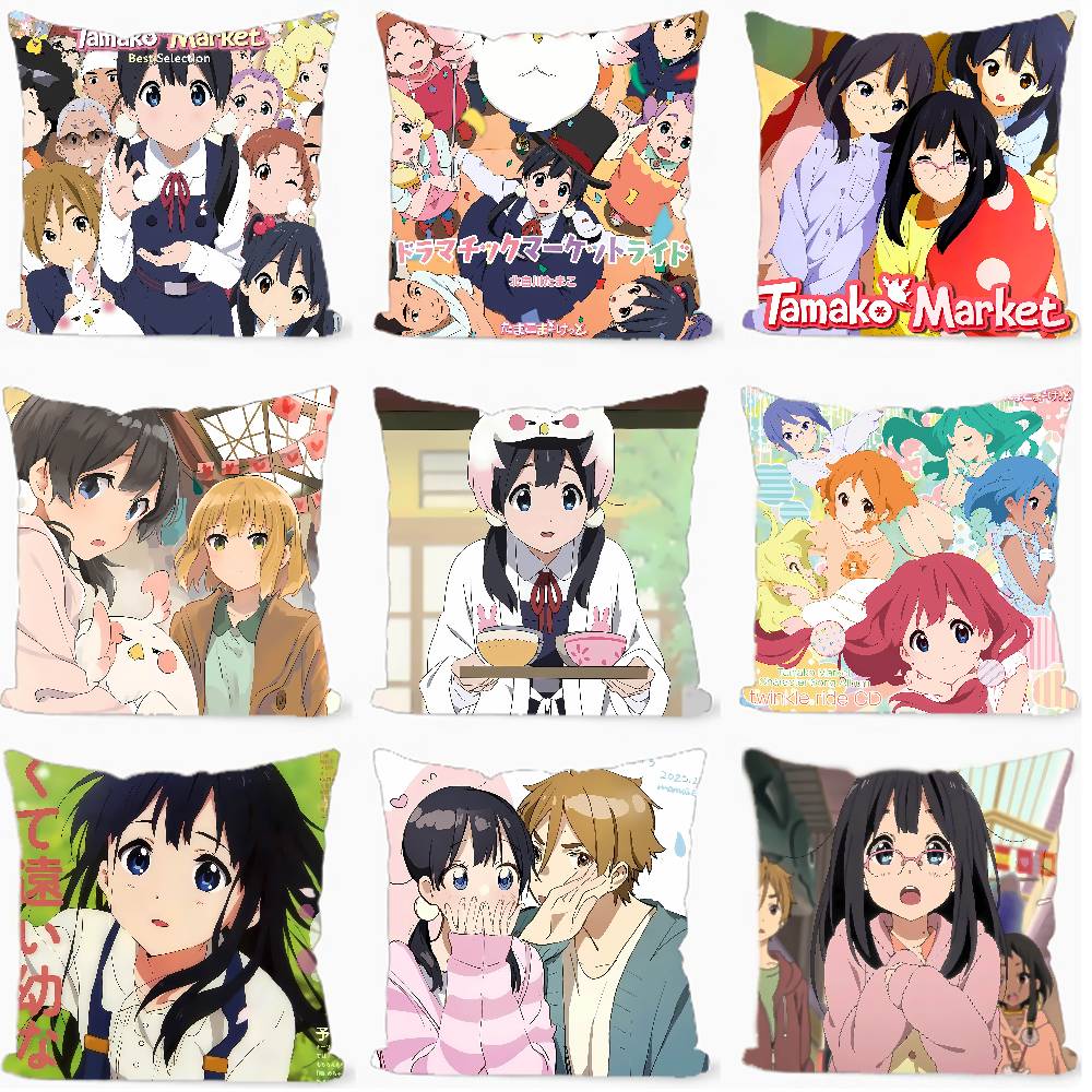 Home Textiles Market - Anime T-Tamako Market 45*45cm Kussenhoes Kussenhoezen