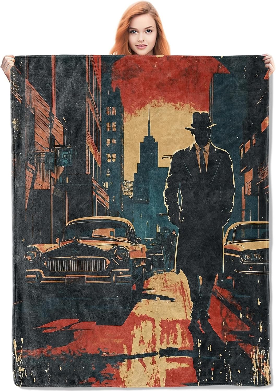 Home Textiles Towel - Noir Detective Deken Cadeaus voor Vrouwen