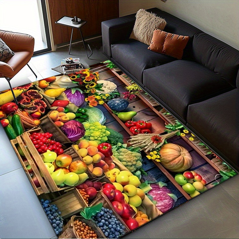 Home Textiles Market - Levendig fruitmarktkleed voor keuken- en eetgedeelte