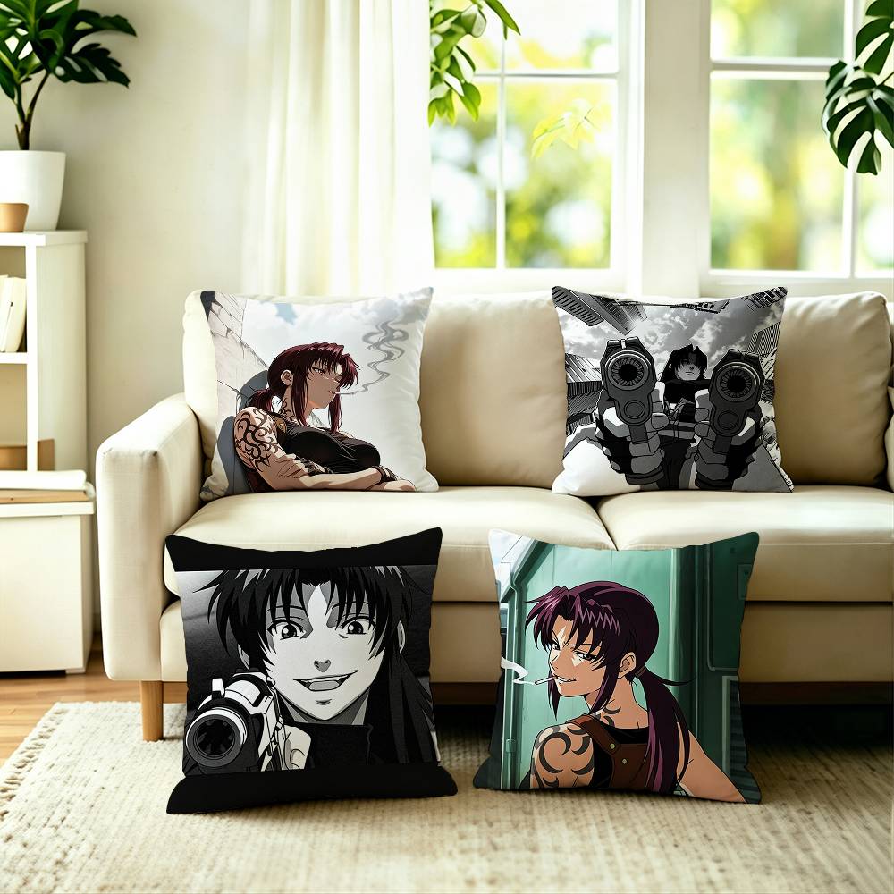 Hot Home Of Textiles - Hot Anime B-Black Lagoon Square dubbelzijdig