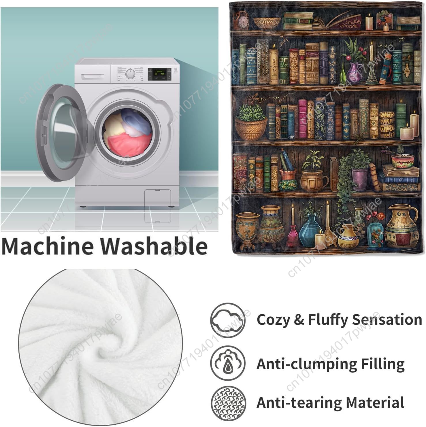 Vintage boekenplankdeken Lezen - Home Textiles Towel recensie en prijs