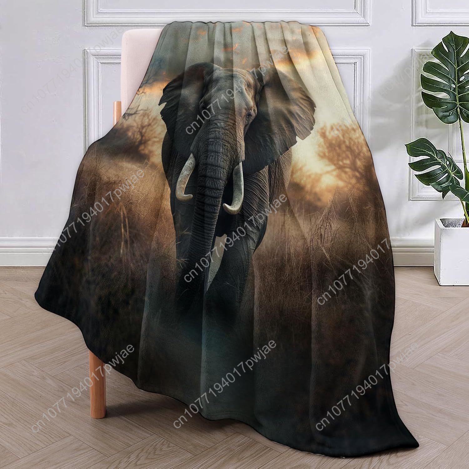 Fleece deken met olifant, real - Home Textiles Towel recensie en prijs