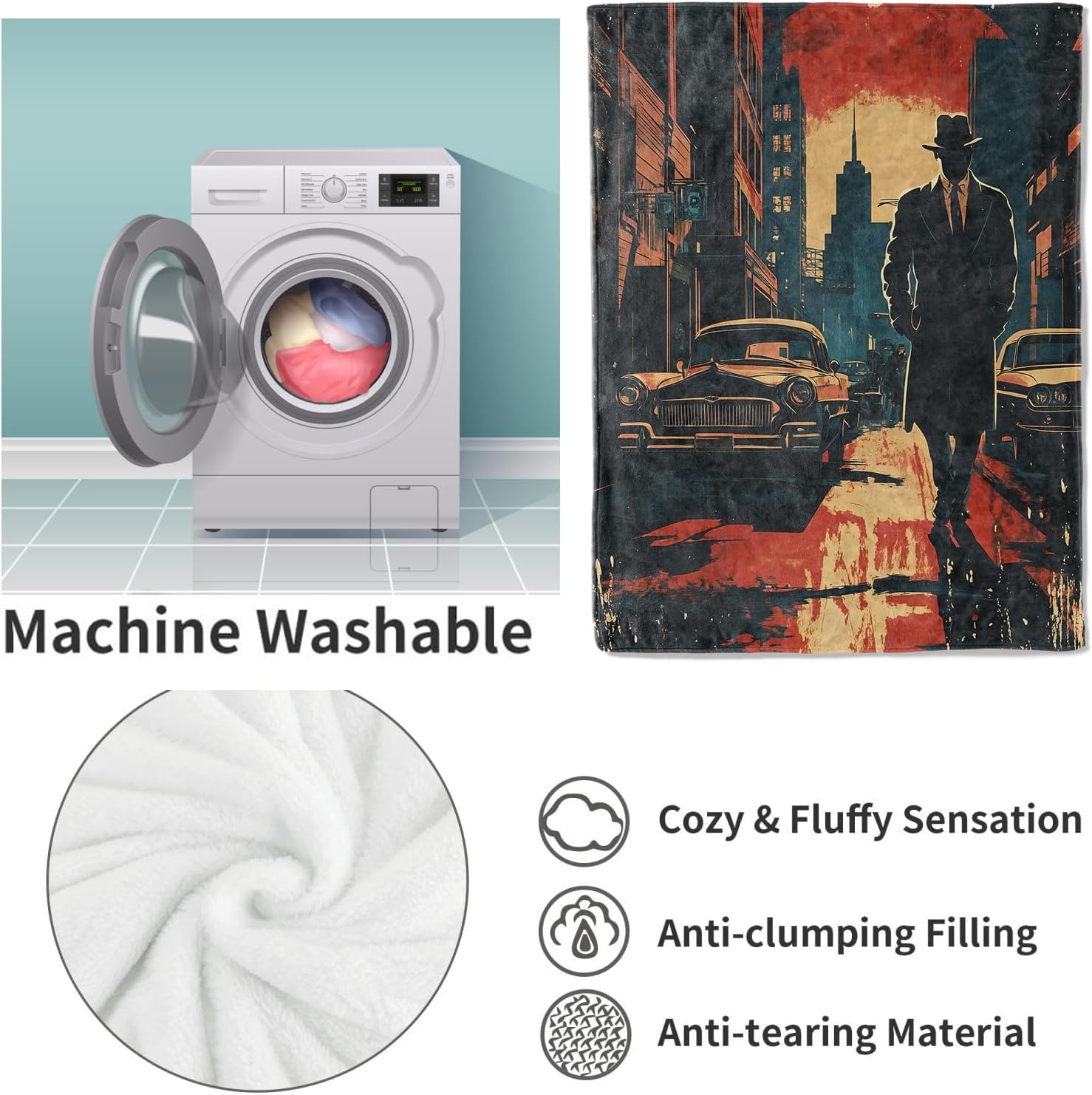 Noir Detective Deken Cadeaus v - Home Textiles Towel recensie en prijs