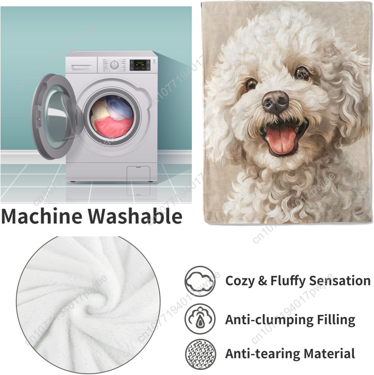 Vrolijke poedelportretdeken Re - Home Textiles Towel recensie en prijs