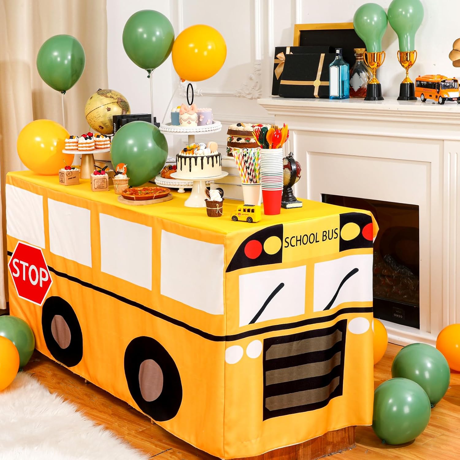 Cartoon schoolbus tafelkleed v - Home Textiles News recensie en prijs