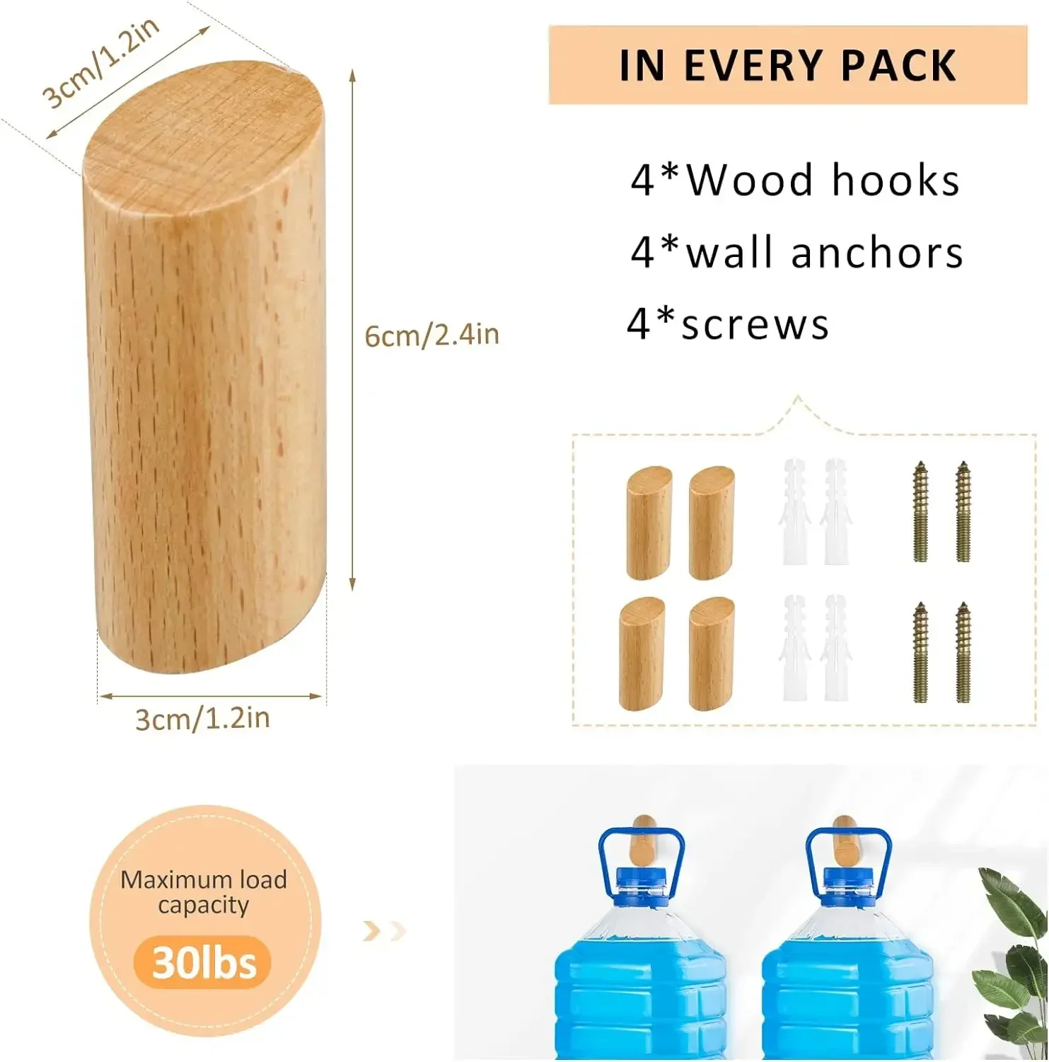 Wandgemonteerde houten haken v - Home Textiles Towel recensie en prijs