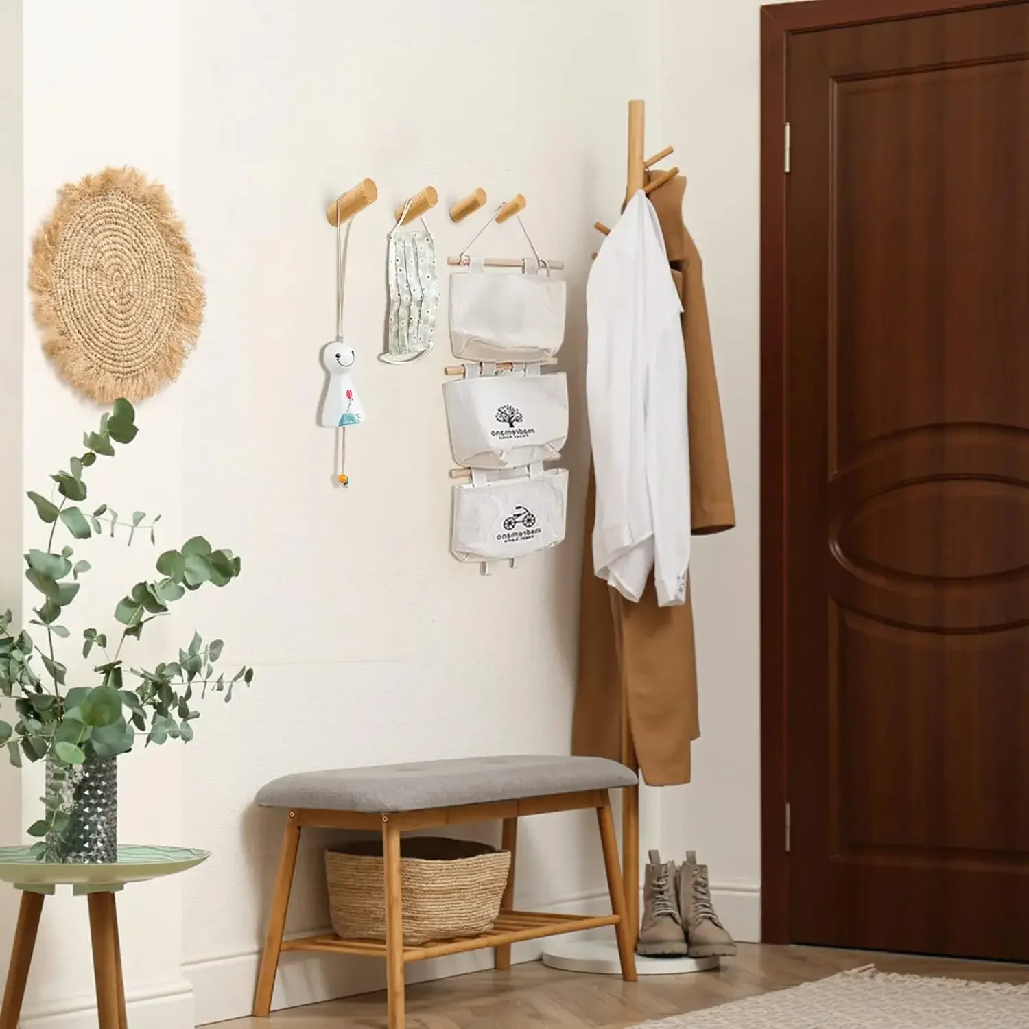 Wandgemonteerde houten haken v - Home Textiles Towel recensie en prijs